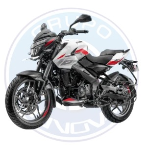 Vista lateral de la Bajaj Pulsar NS 160 2026 160cc blanca