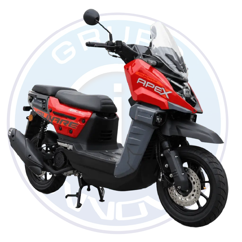 Vista lateral de la moto Dukare DK180 Apex 2026