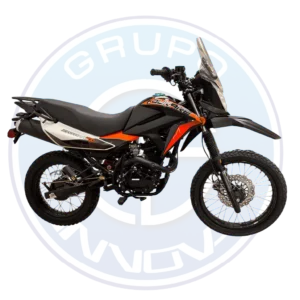 Diseño frontal de la motocicleta Dukare DK200 Katana 2026