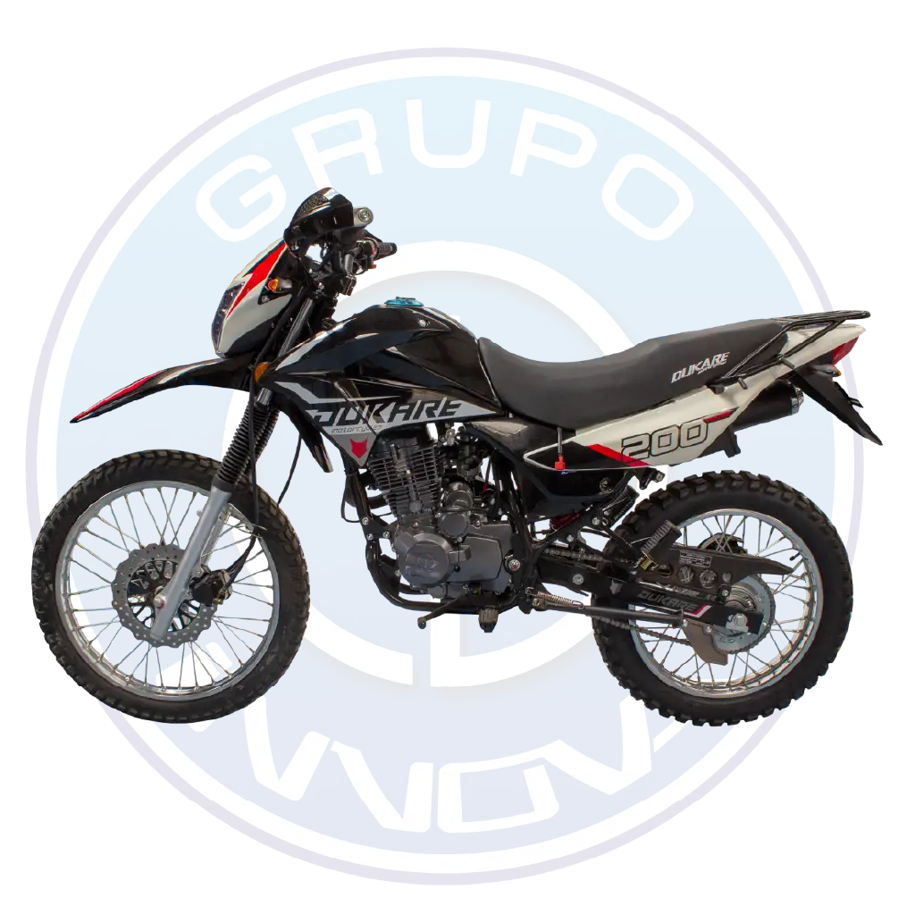 Vista lateral de la motocicleta Dukare DK200B 2026