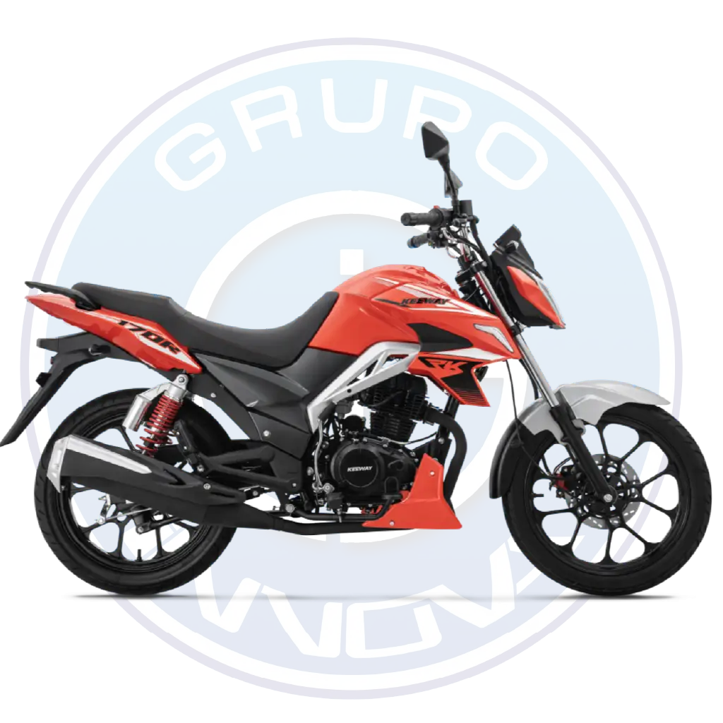 Vista frontal de la motocicleta Keeway RK170R 170cc