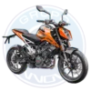 Motocicleta KTM 200 Duke 200 cc deportiva con frenos ABS