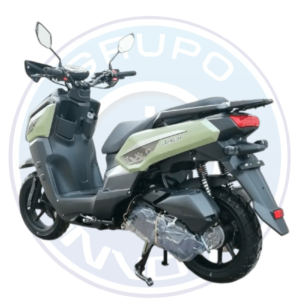 Vista frontal del scooter Loncin LX180T-8 180cc