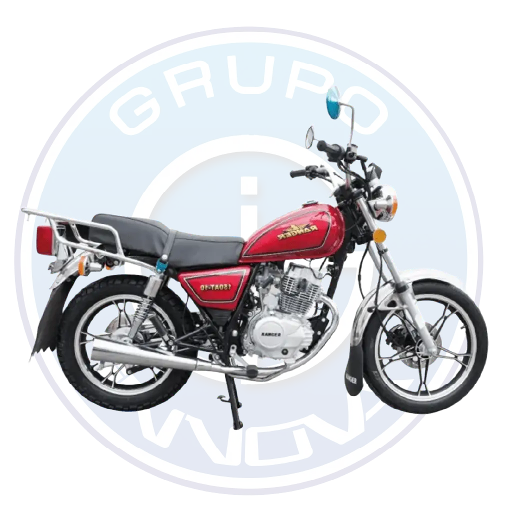 Motocicleta Ranger 150 AT automática 150 cc con arranque eléctrico roja