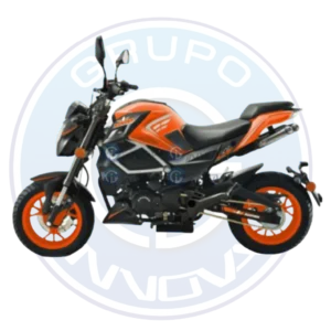 Motocicleta Ranger 150 FS naranja 150 cc arranque eléctrico y pedal