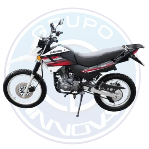 Vista lateral de la moto Ranger 200 GY-8 doble propósito