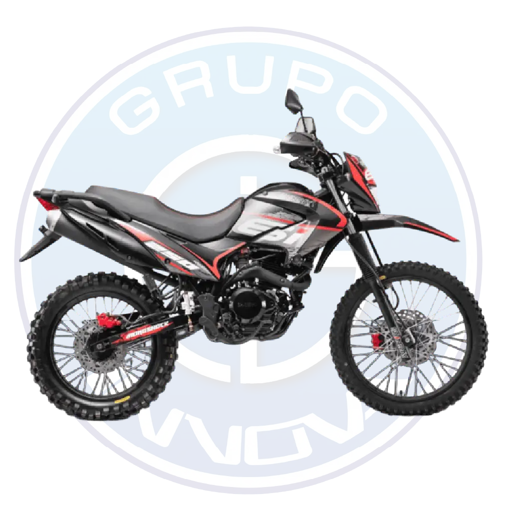 Vista frontal de la moto Shineray 6I-250 2026 color deportivo