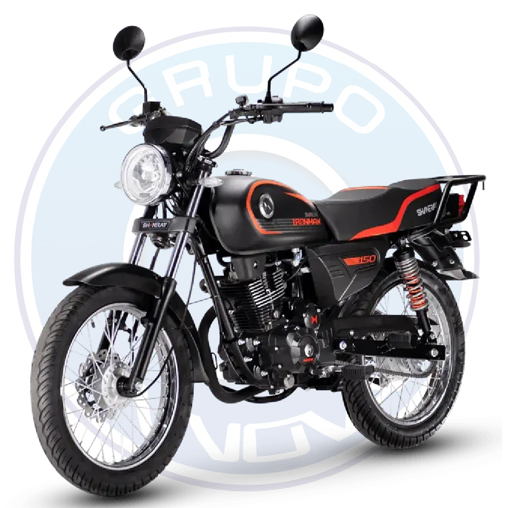 Vista frontal de la motocicleta Shineray Ironmax 150