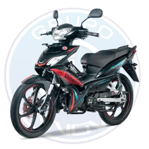 Vista completa de la Shineray XY125-30A 2027 en color rojo