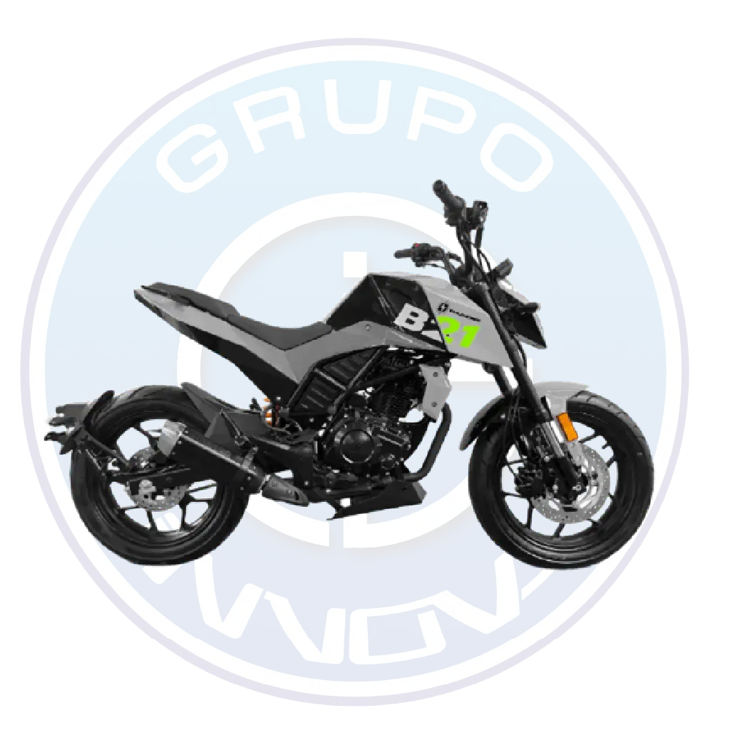 Vista frontal de la moto Thunder B21 M2 2025