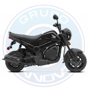 Vista lateral de la Honda Navi 110cc con diseño compacto y moderno.