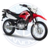 Motocicleta Honda XR150L 2026 color rojo 150cc vista lateral