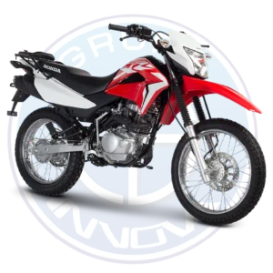 Motocicleta Honda XR150L 2026 color rojo 150cc vista lateral