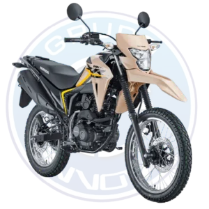 Moto Honda XR190L 2026 190cc color negro vista frontal