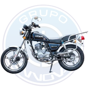 Vista lateral de la Loncin LX150-59 150cc con diseño clásico tipo GN.