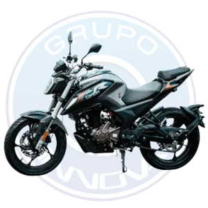 Vista lateral de la Loncin LX250-R2 con diseño deportivo tipo racing.