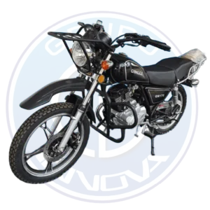 Vista completa de la Qingqi QM170-10K GN175 2026 en color rojo