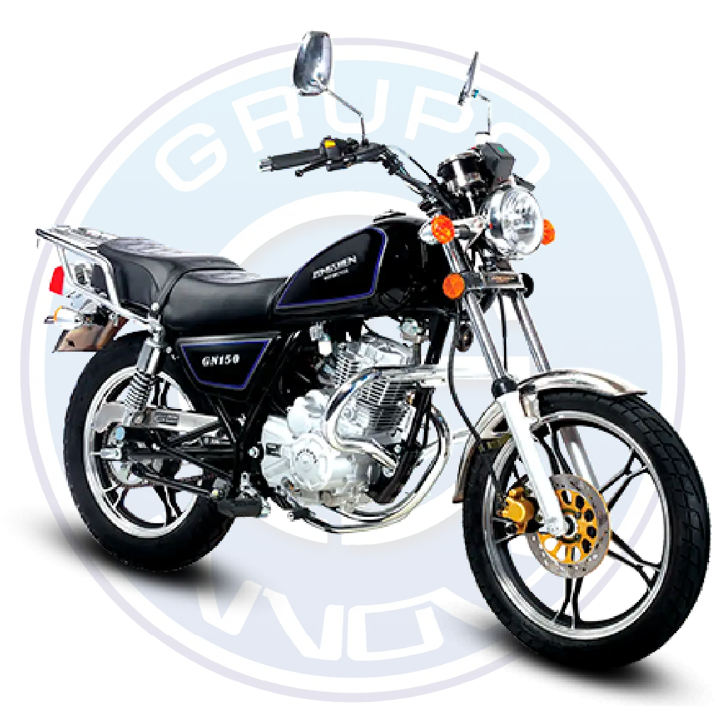 Motocicleta Zongshen ZS150-S GN150 2026 color negro 150cc vista lateral