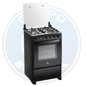 Cocina Indurama 4Q Mérida Black 24 pulgadas color negro