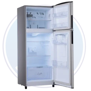 Interior de refrigeradora Indurama RI-395 291 litros con bandejas de vidrio templado