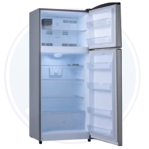 Interior de refrigeradora Indurama RI-475 370 litros con bandejas de vidrio
