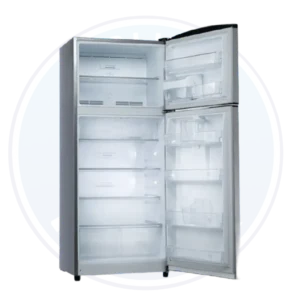 Interior de refrigeradora Indurama RI-485 370 litros con bandejas de vidrio
