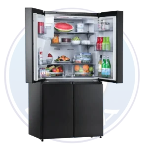 Interior de refrigeradora Indurama RI-885I con bandejas y compartimentos