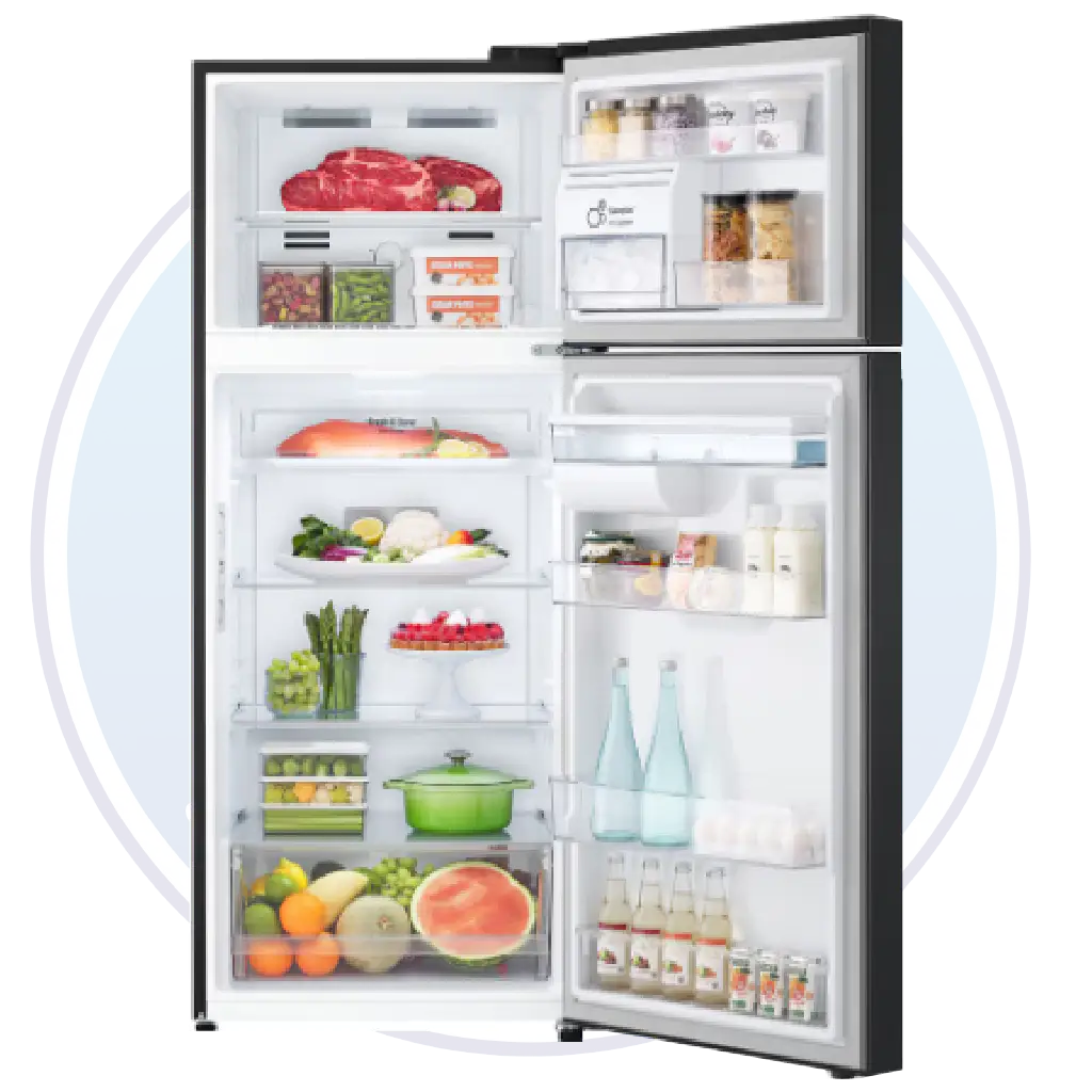 Interior refrigeradora LG