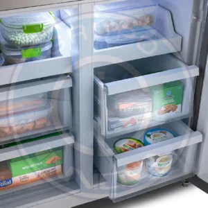 Vista lateral de refrigeradora Indurama RI-870I color croma