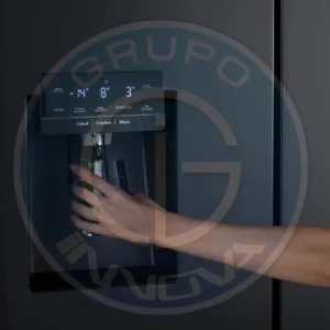 Vista lateral de refrigeradora Indurama RI-885I color negro