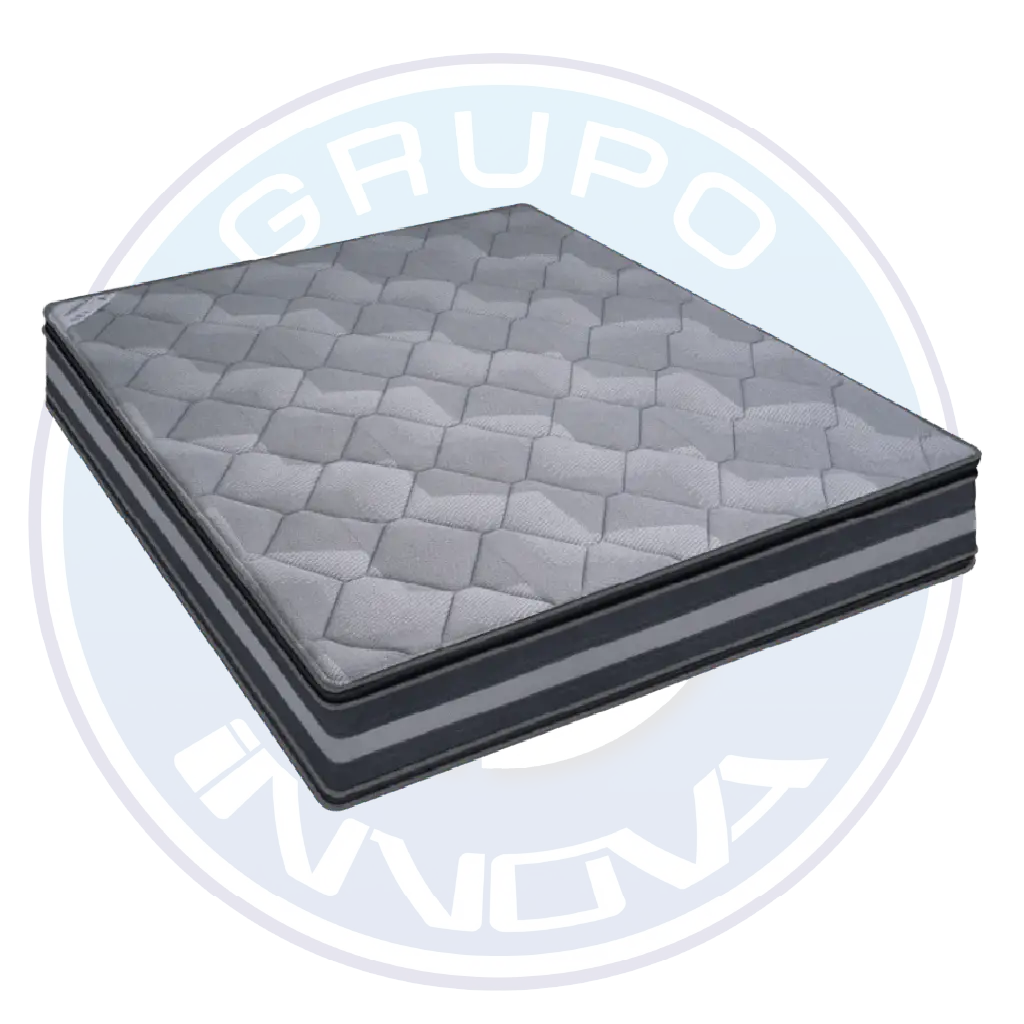colchón chaide continental pillow top gris ac premium