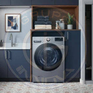 lavadora LG carga frontal premium gris