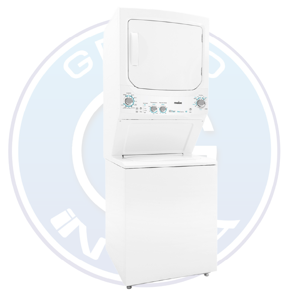 Torre de lavado Mabe MCL2440PSBB0 blanca de 24KG