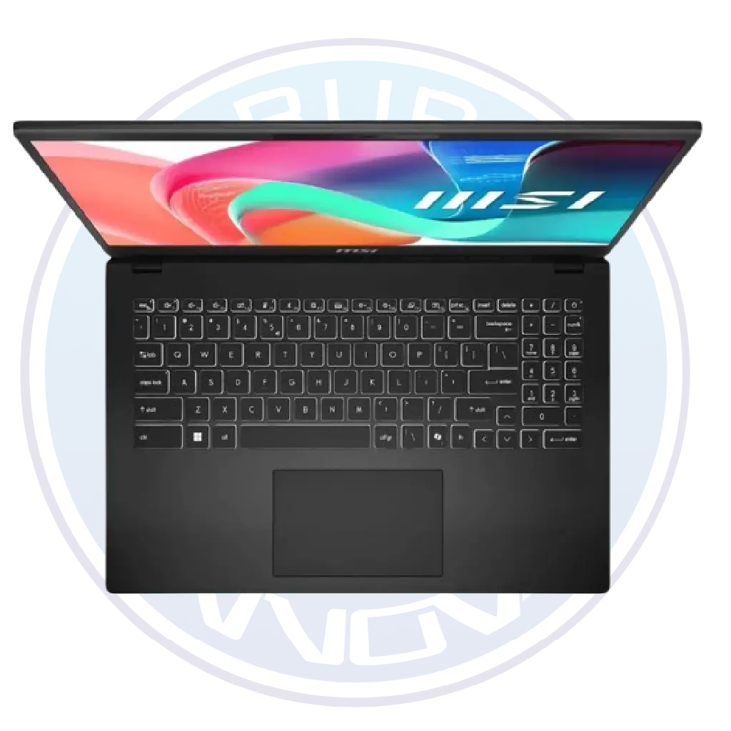 Laptop MSI color Classic Black con teclado iluminado