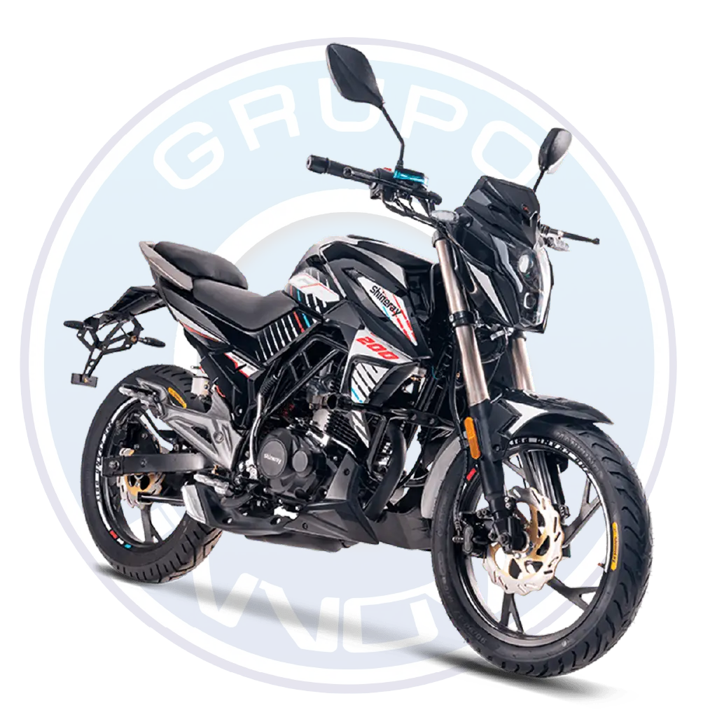 Shineray XY200-18 GP200 NEW 2027 deportiva de 200 cc vista frontal