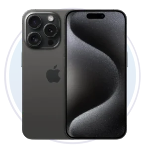 Teléfono iPhone 15 Pro 256GB Black Titanium eSIM Grado B vista frontal