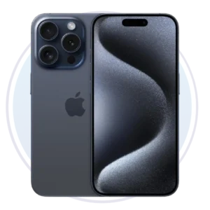Teléfono iPhone 15 Pro 256GB Blue Titanium eSIM Grado B vista frontal