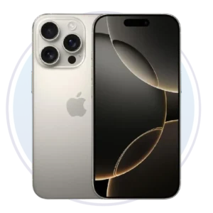 Teléfono iPhone 16 Pro Max 256GB Natural Titanium eSIM Grado A vista frontal